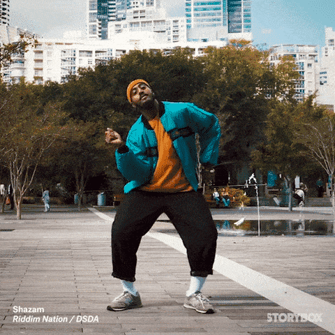 Animation of a man dancing at the STROYBOX home precinct
