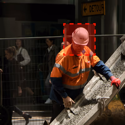 Worker being detected by camera