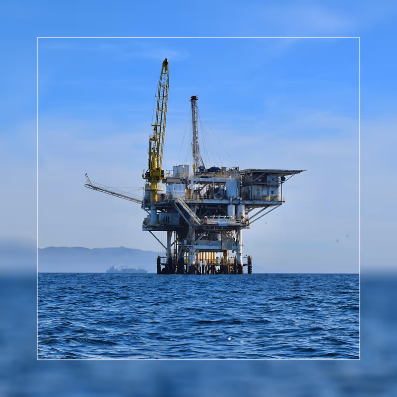 Oil rig at the sea