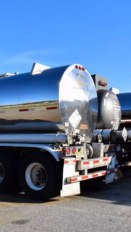 Truck with hazardous cargo