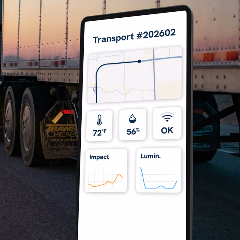 Mobile dashboard tracking environmental condition of transported cargo