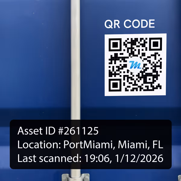 QR code on transport container