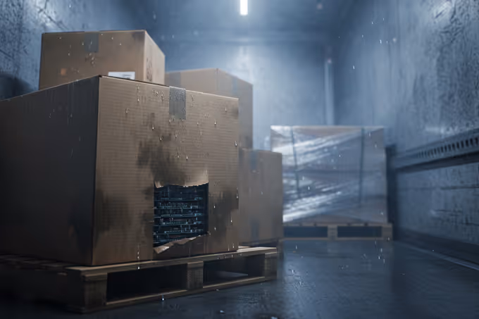 damaged shippement in cargo bay