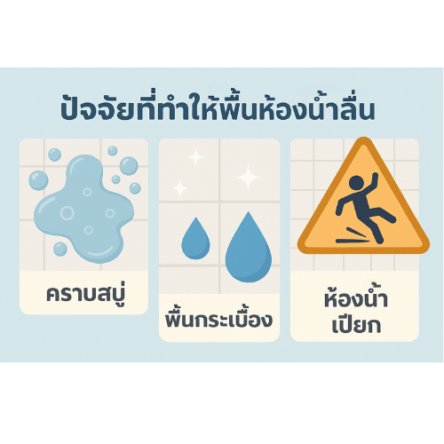 เพราะอะไรพื้นห้องน้ำถึงลื่น?