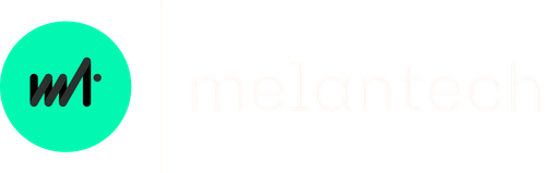 melantech Logo sekundär mit weißem Schriftzug