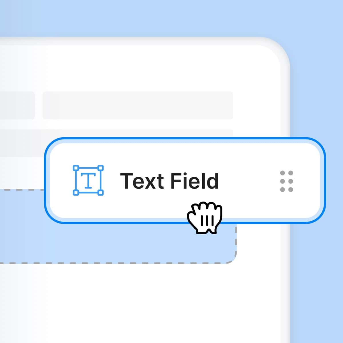 New text field is dragged and dropped into a form