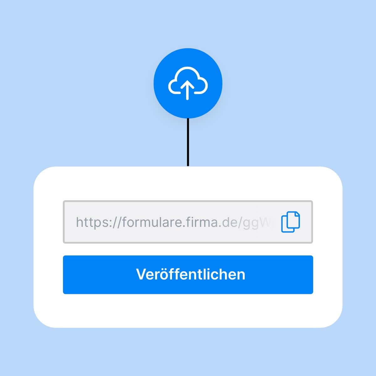 Paperless Formulare werden per Link veröffentlicht.