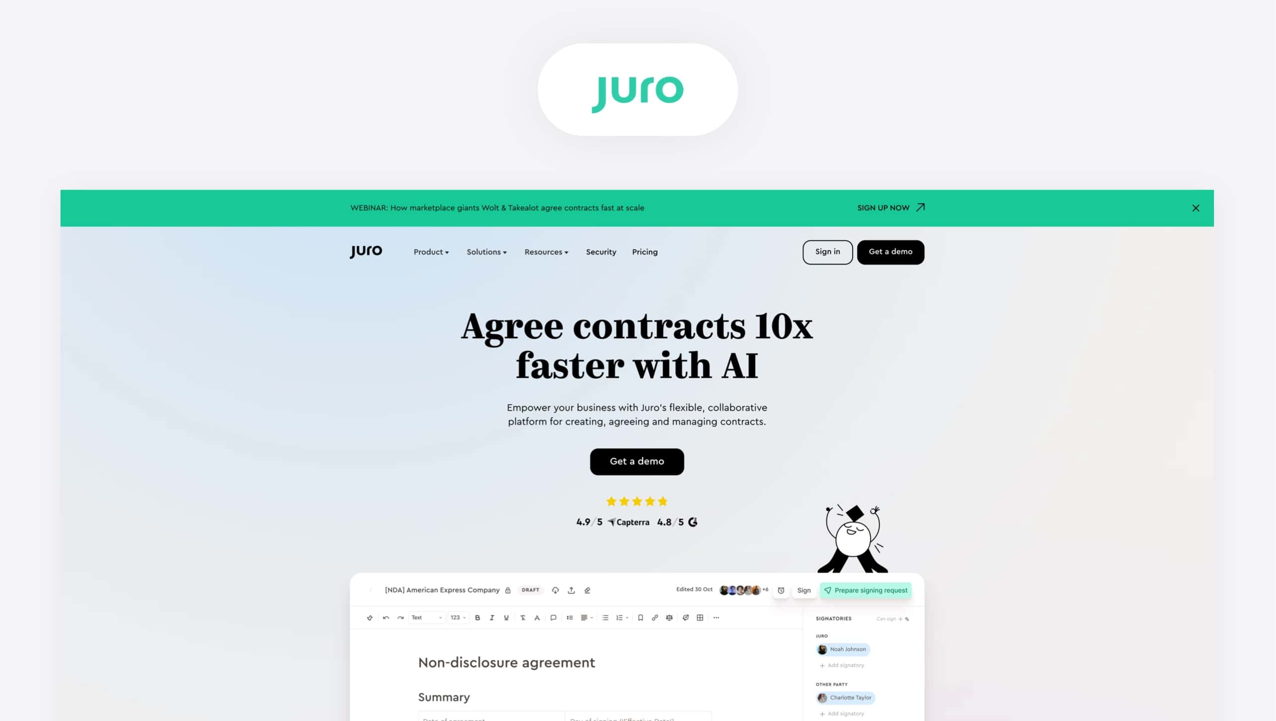 Display of Dropbox Sign logo and website landing page