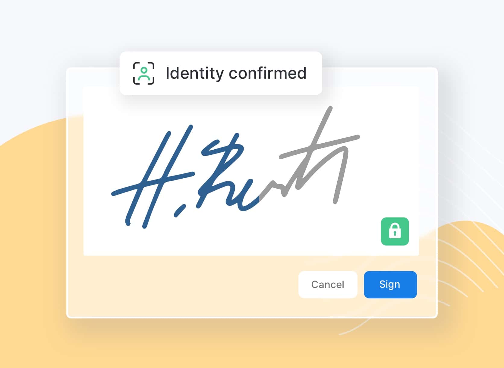 Digital signature field with online verification.