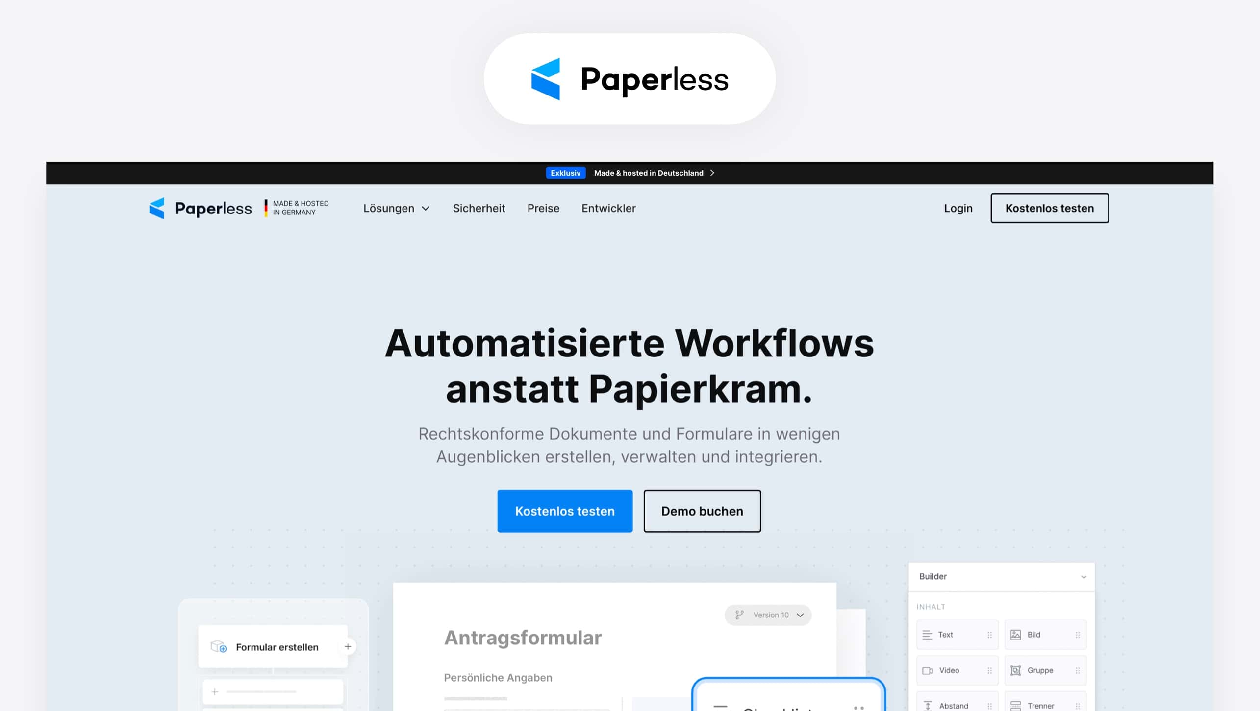 Paperless.io home page screenshot