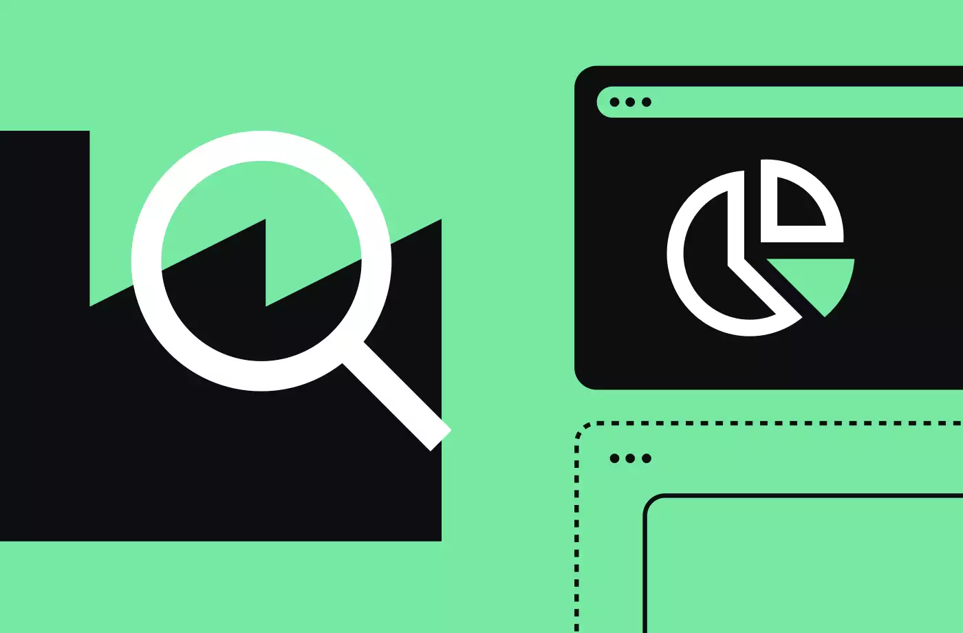 Abstrakte Illustration zu einem Subventionsantrag. Sichtbar sind Symbole für Industrie, Prüfung und ein Kreisdiagramm.