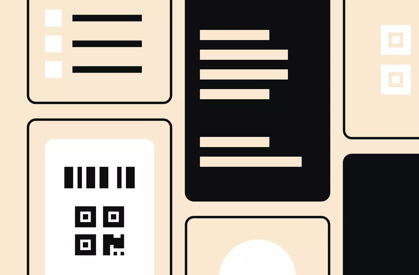 Abstrakte Illustration eines Ticketsystems.