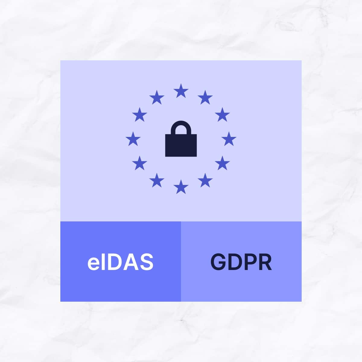 Icon for eIDAS and GDPR.