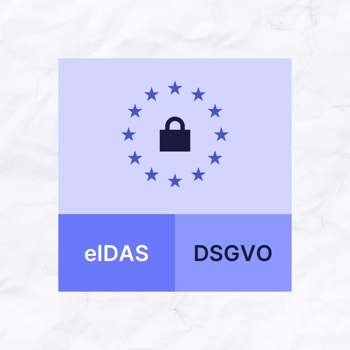 Icon für eIDAS und DSGVO.