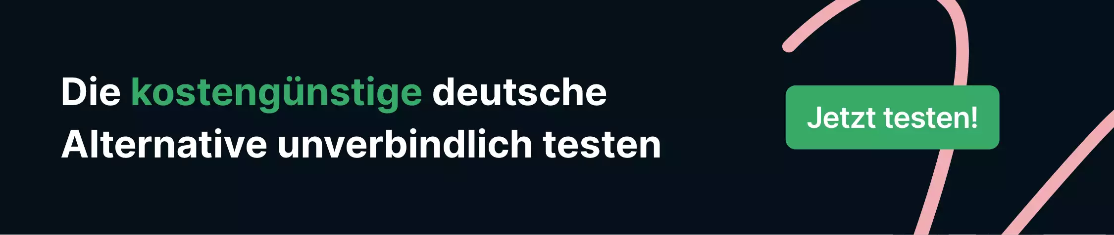 Banner zum kostenlosen Testen von Paperless mit dem Claim "Die kostengünstige deutsche Alternative unverbindlich testen".