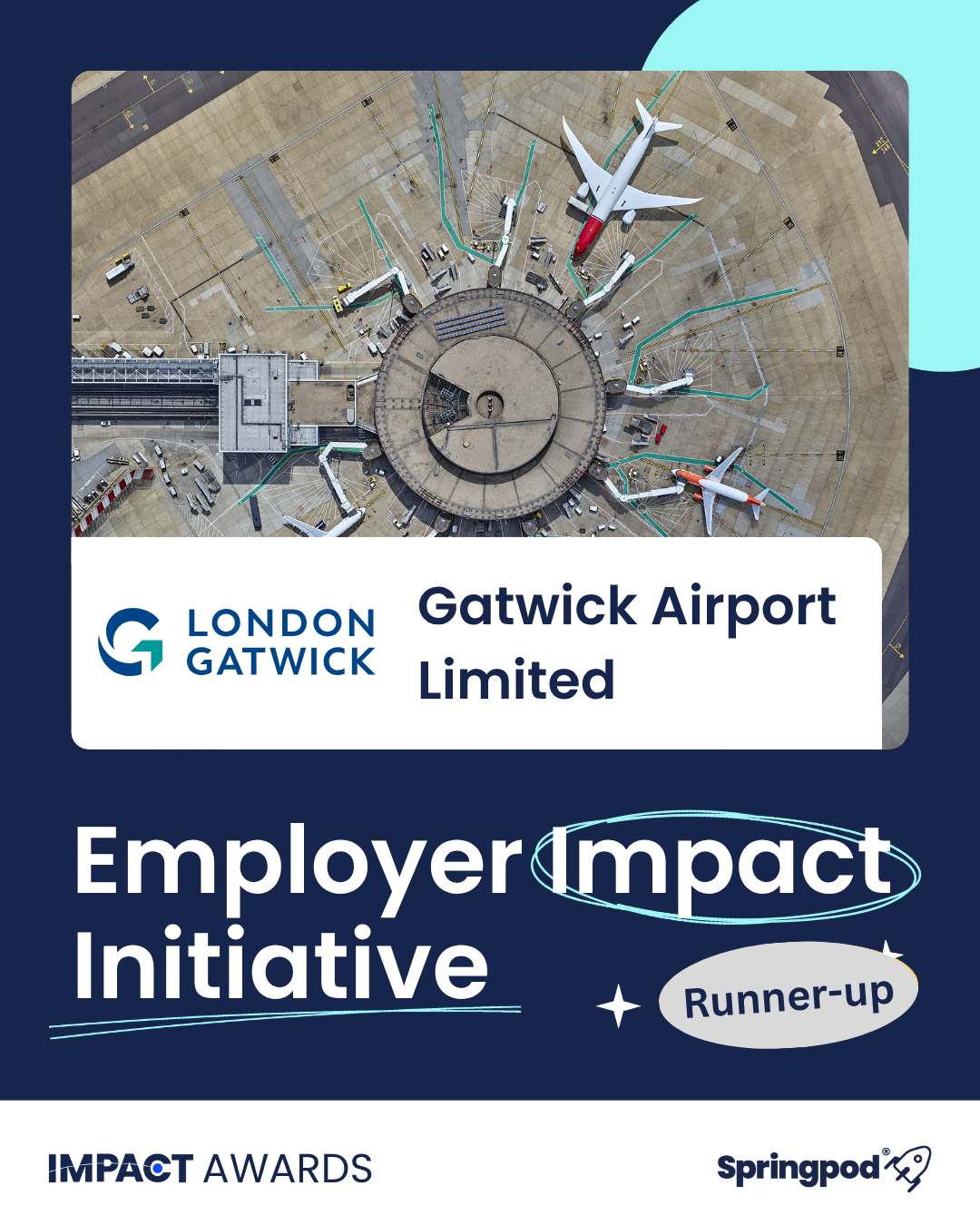 Impact Awards 2026. Gatwick Airport Limited, Employer Impact Initiative runner-up