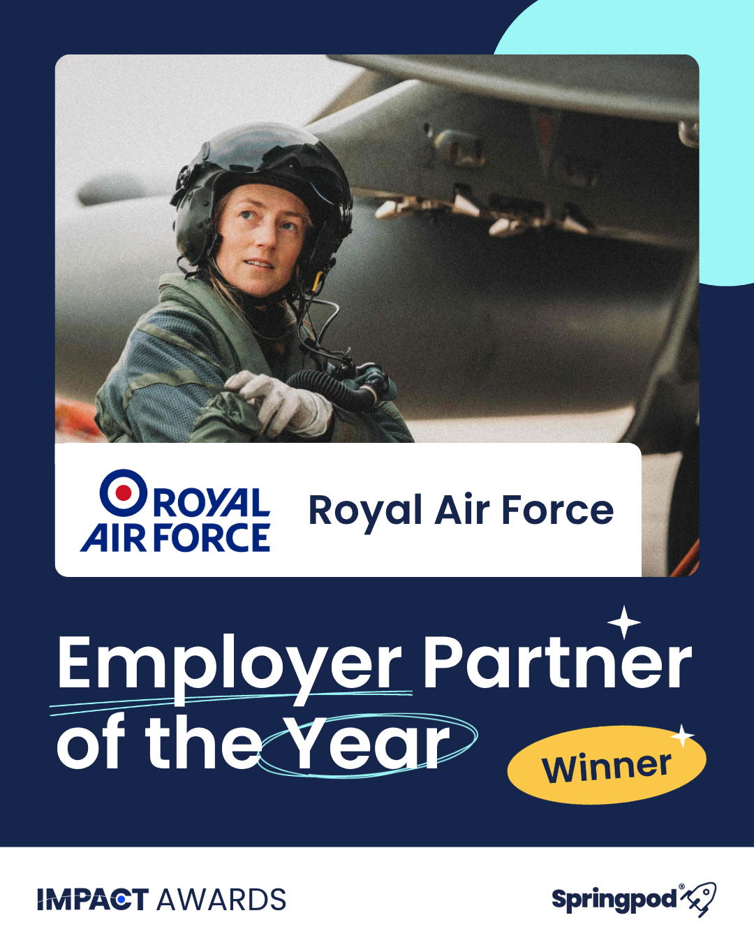 Impact Awards 2026. Royal Air Force, Employer Partner of the Year winner