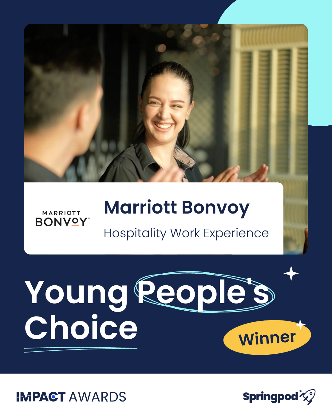 Impact Awards 2026. Marriott Bonvoy, Young People's Choice winner