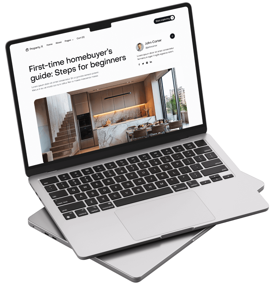 Subscribe to Our Newsletter - Property X Webflow Template