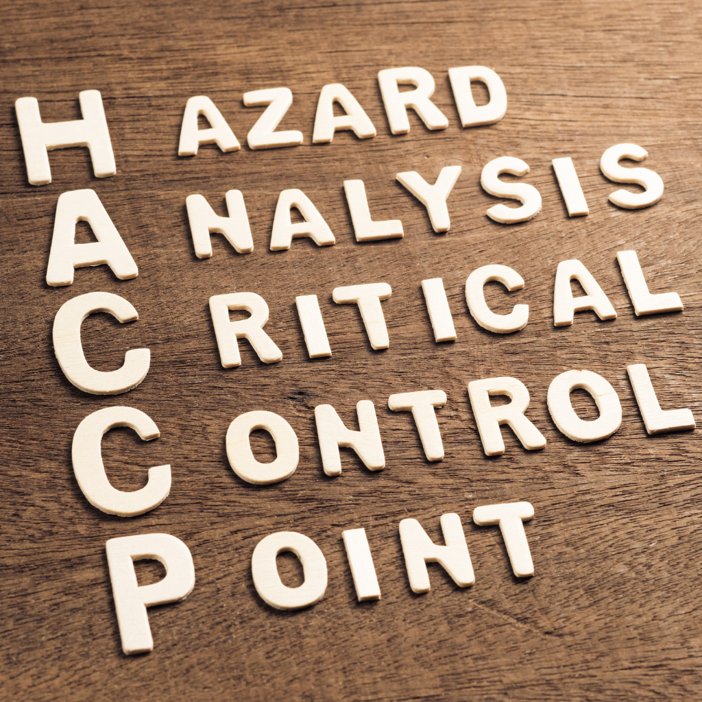 HACCP uitgeschreven in letters 