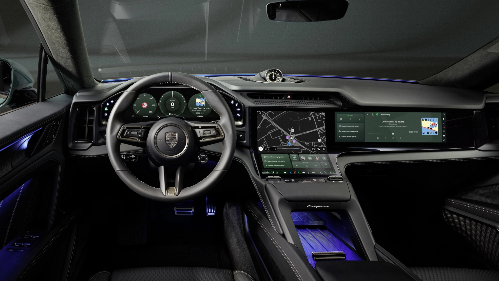 Cayenne Electric, Interiér a software, Flow Display, 2025, Porsche AG