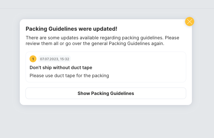 packing guidelines