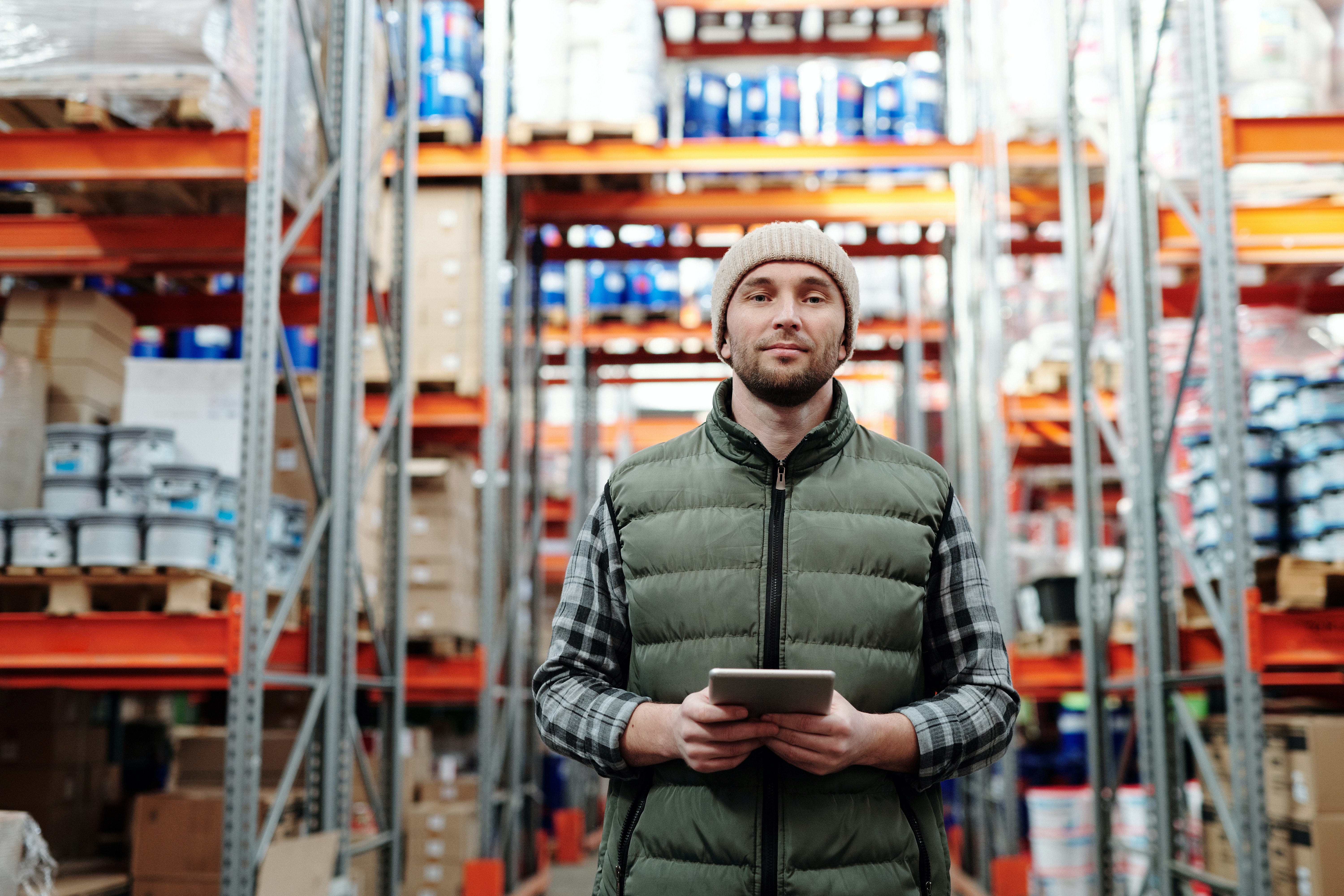 A logistics manager in a fulfillment center