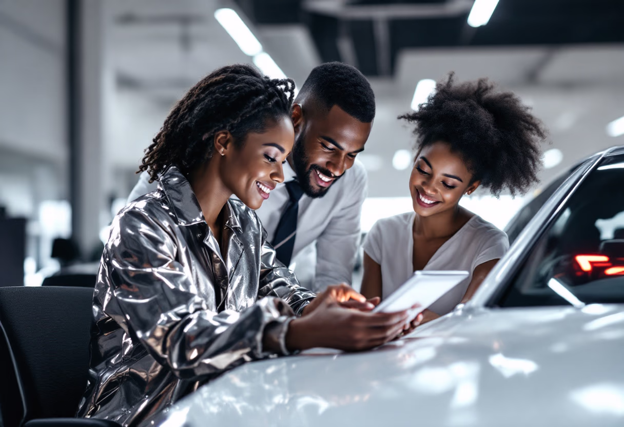 image of users browsing car listings on a laptop