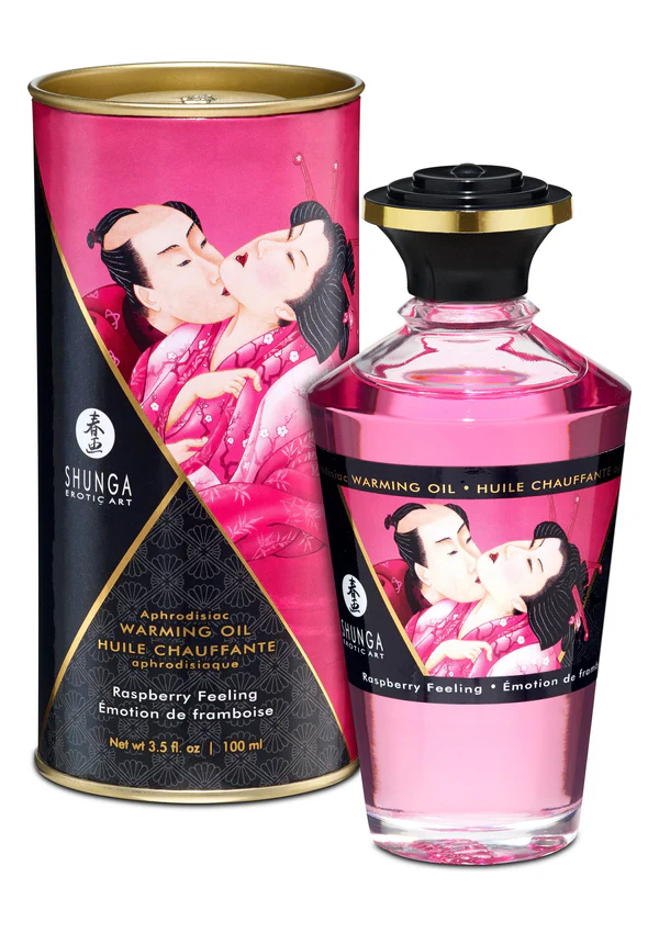 Huile de réchauffement aphrodidiaque 100 ml Framboise