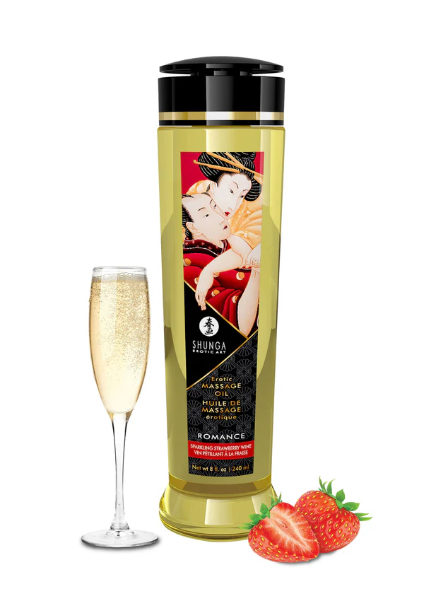 Huile de massage érotique Fraise
