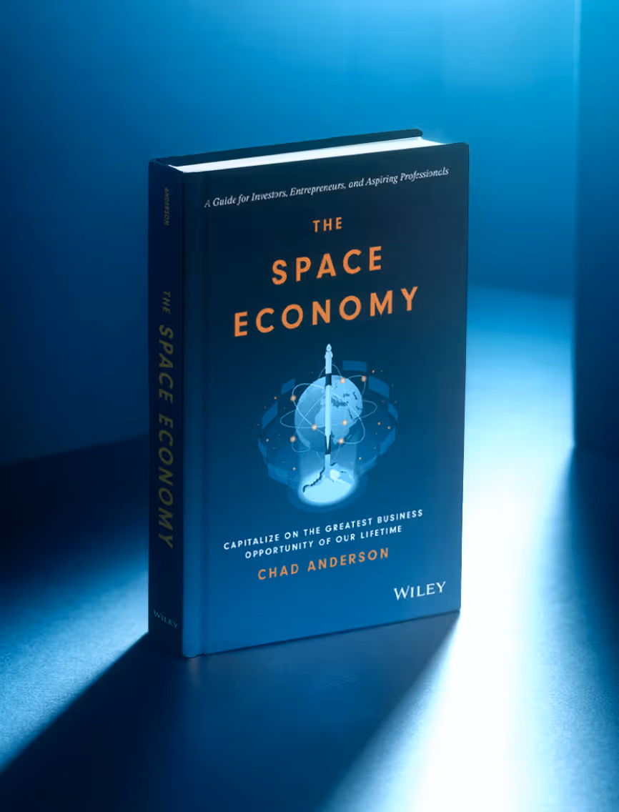 Cover of “The Space Economy” book by Space Capital’s founder Chad Anderson