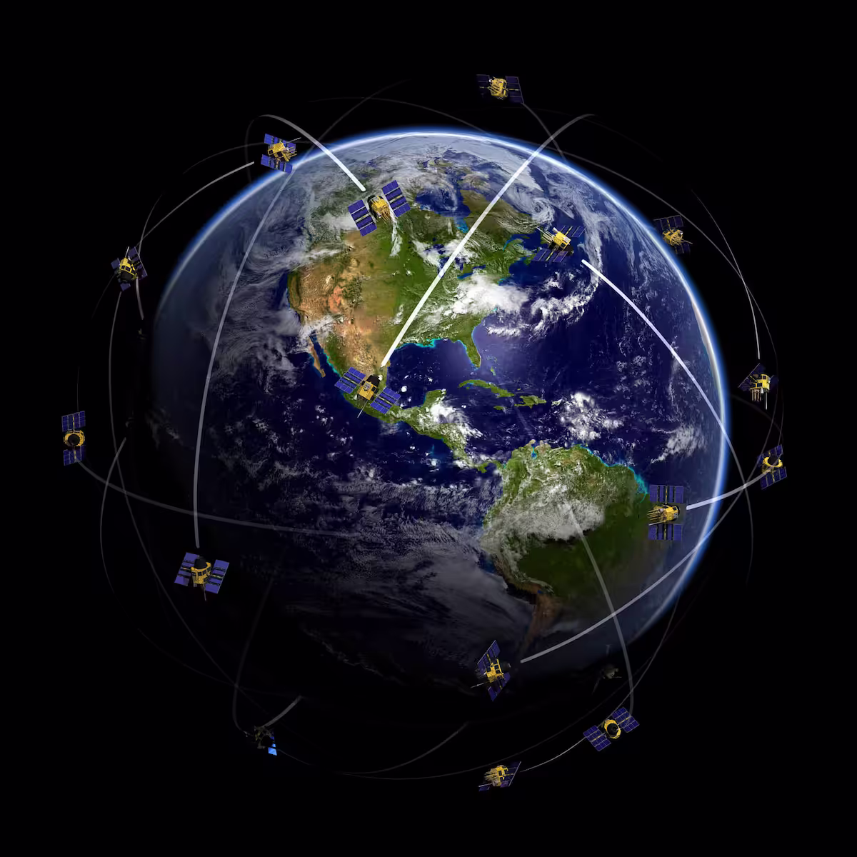 Satellites orbiting the planet