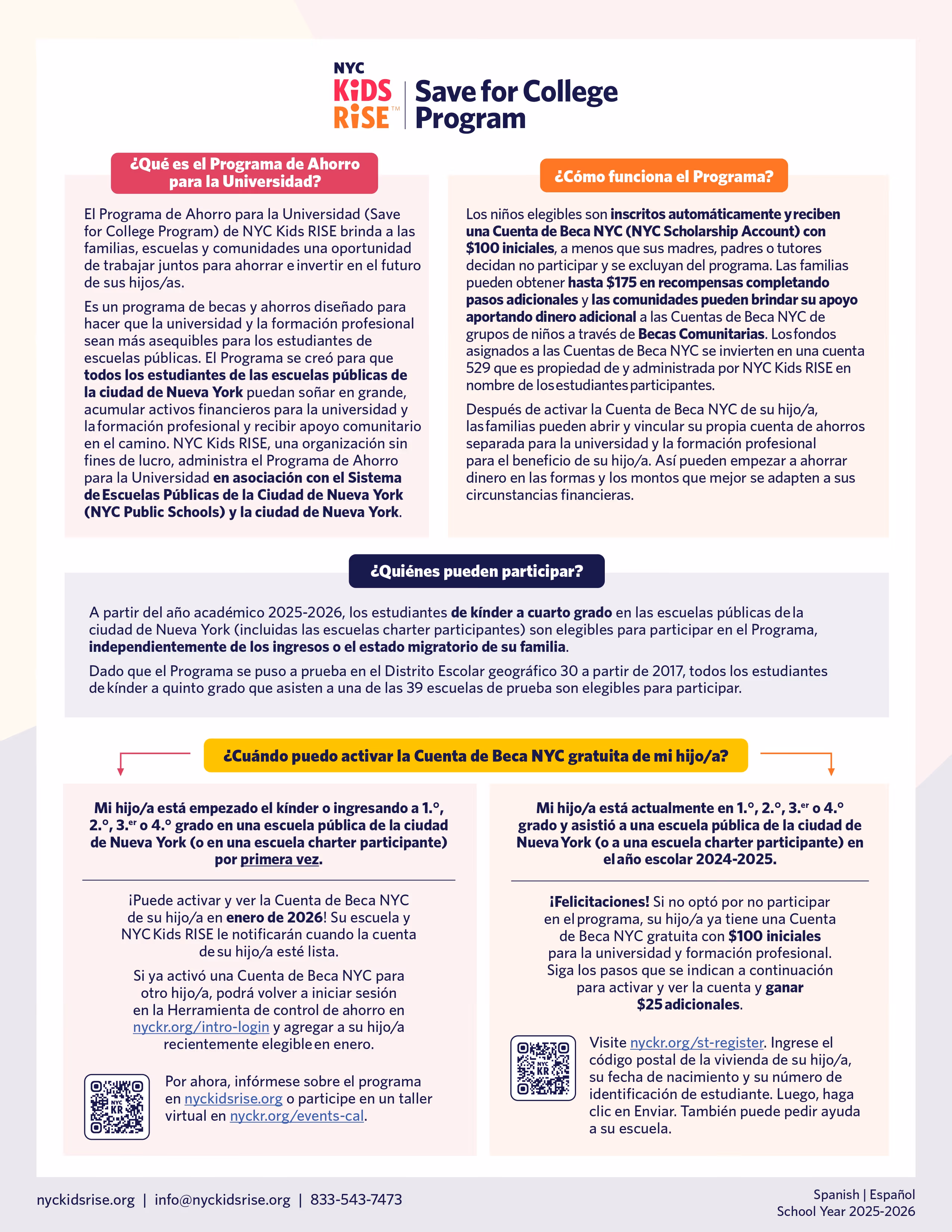 NYC Kids RISE Spanish