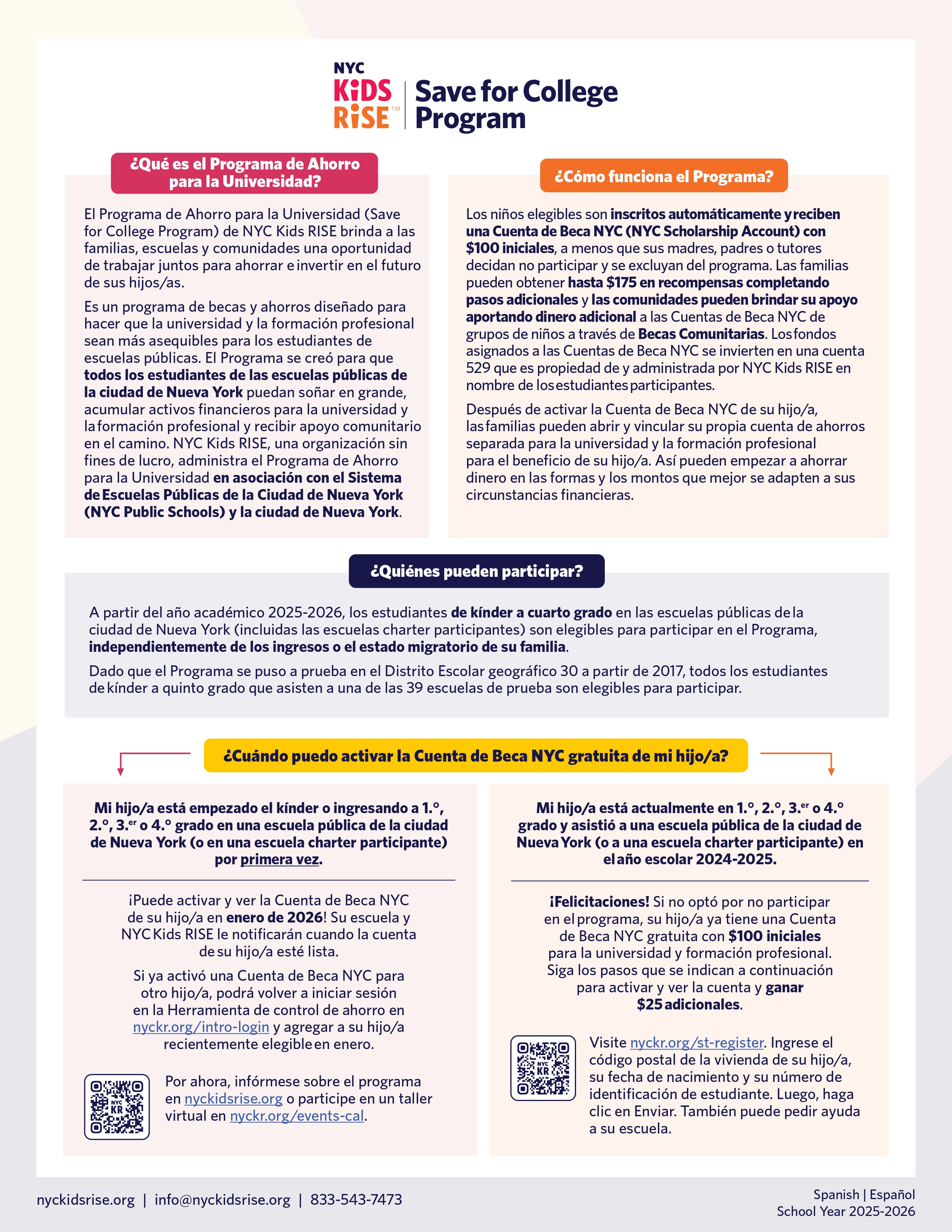 NYC Kids RISE Spanish