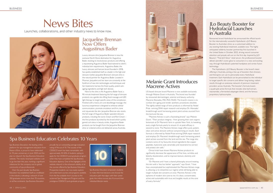 First page of the SPA+CLINIC tearsheet