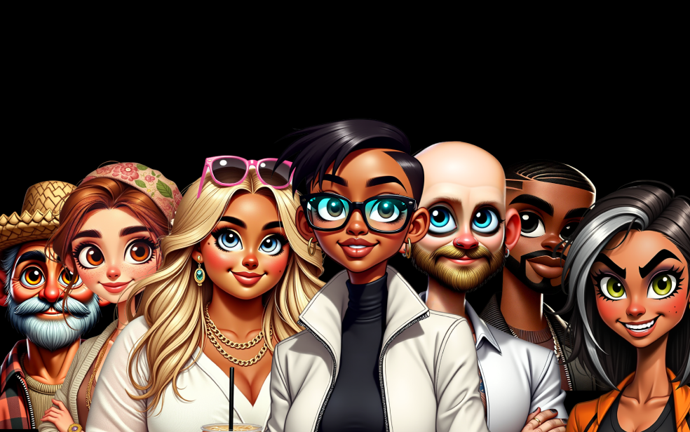 Client Portrait with caption.