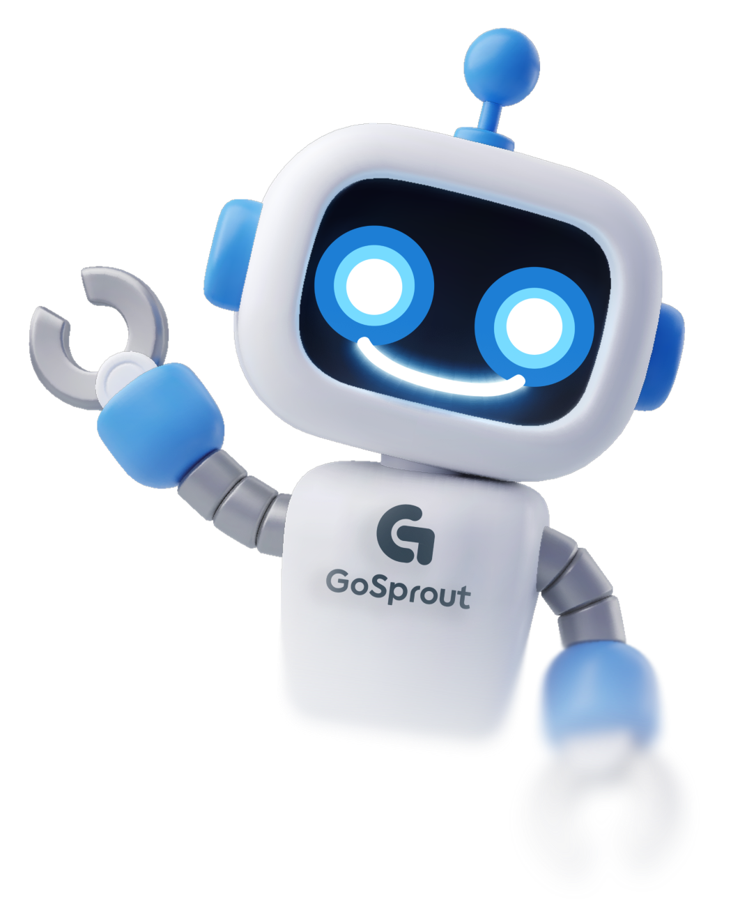 GoSprout AI-powered apprenticeship software robot mascot illustration