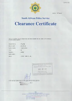 police clearance certificate