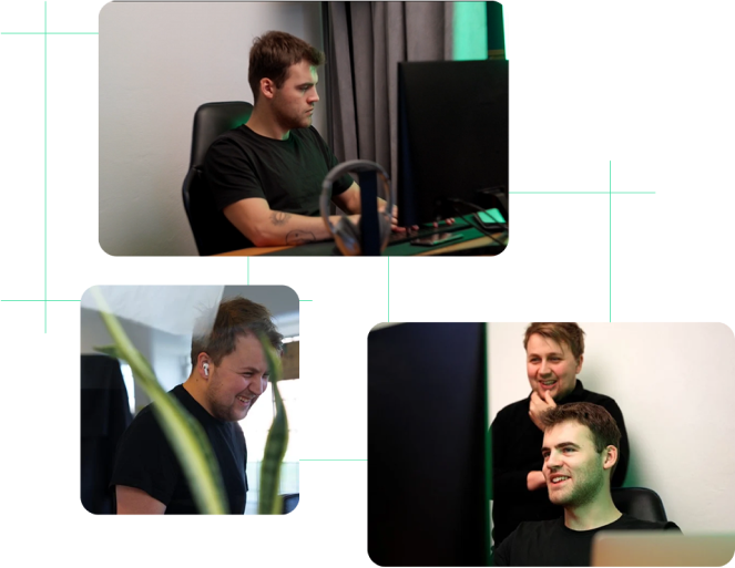 Collage of working people.