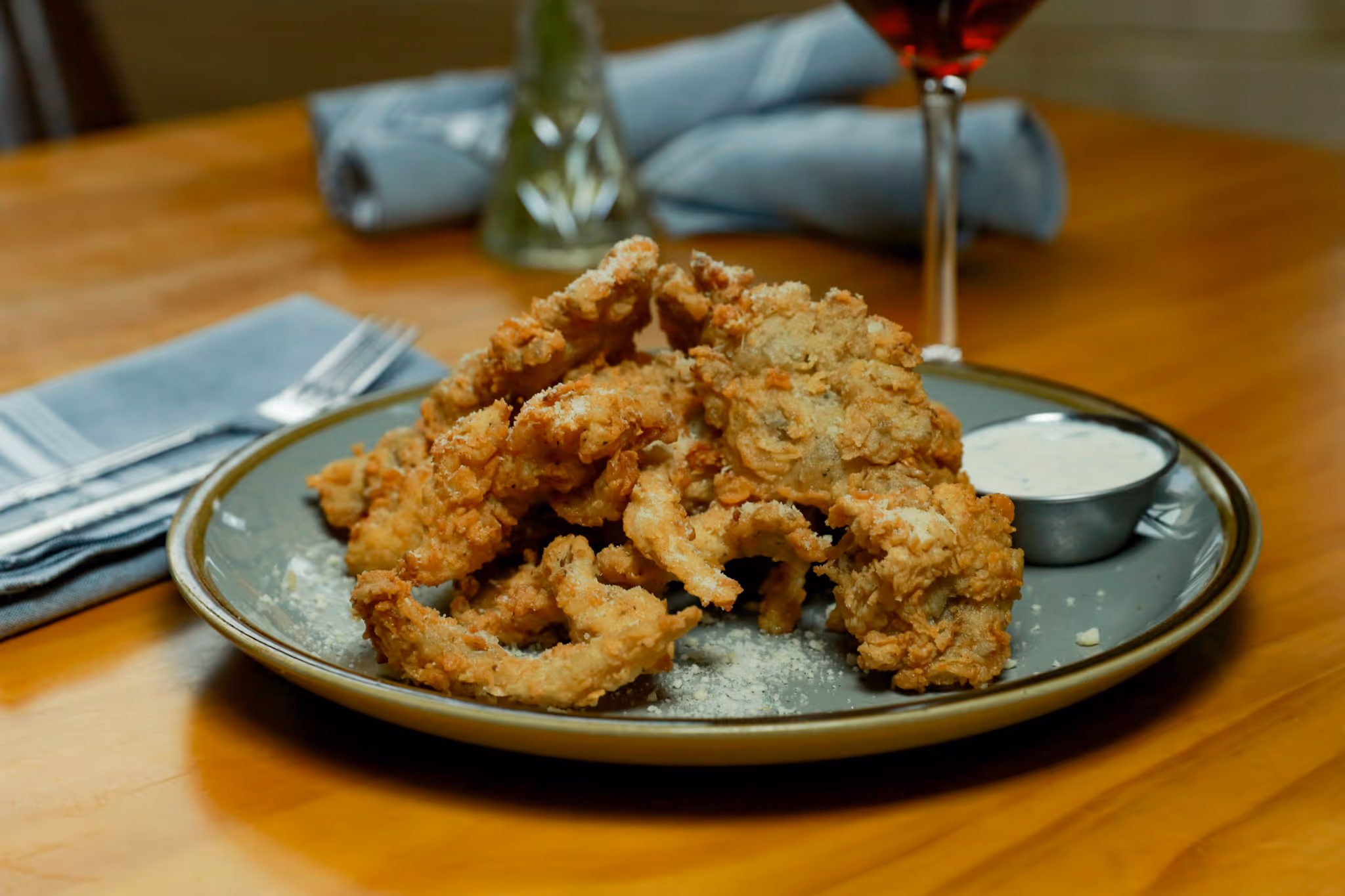 image of wine and dine setup (for a fine dining restaurant)