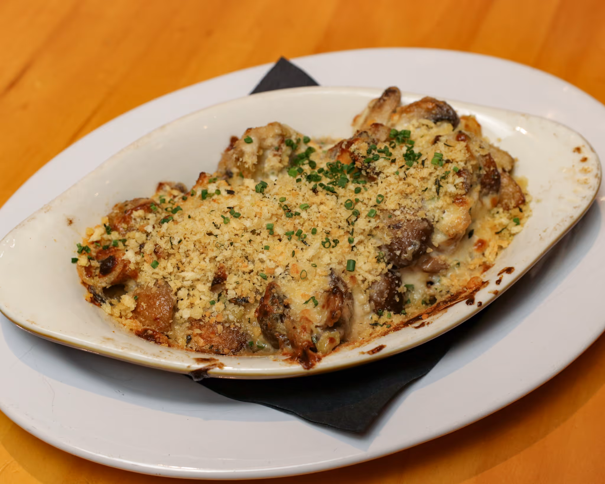 Boursin Mushroom au Gratin