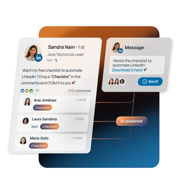 Organized dashboard showing prospect details, notes, and LinkedIn insights
