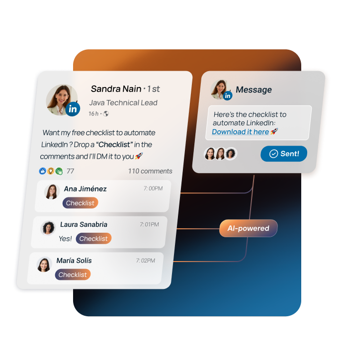 Organized dashboard showing prospect details, notes, and LinkedIn insights