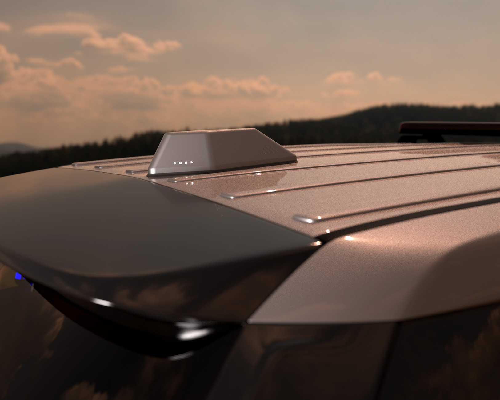 Ruggedized 5G vehicle router with integrated antennas