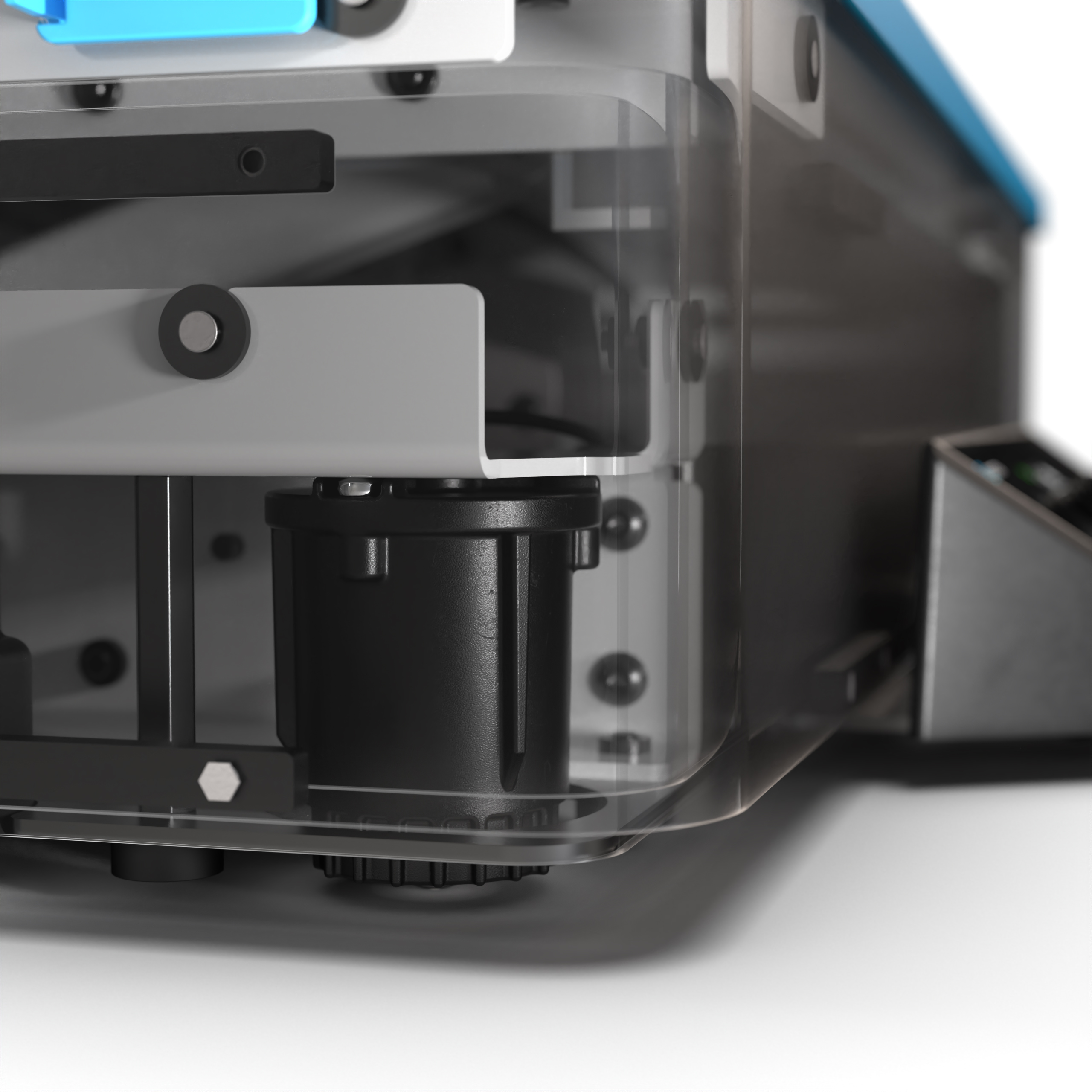 Ball detent mechanism detail in a medical device design
