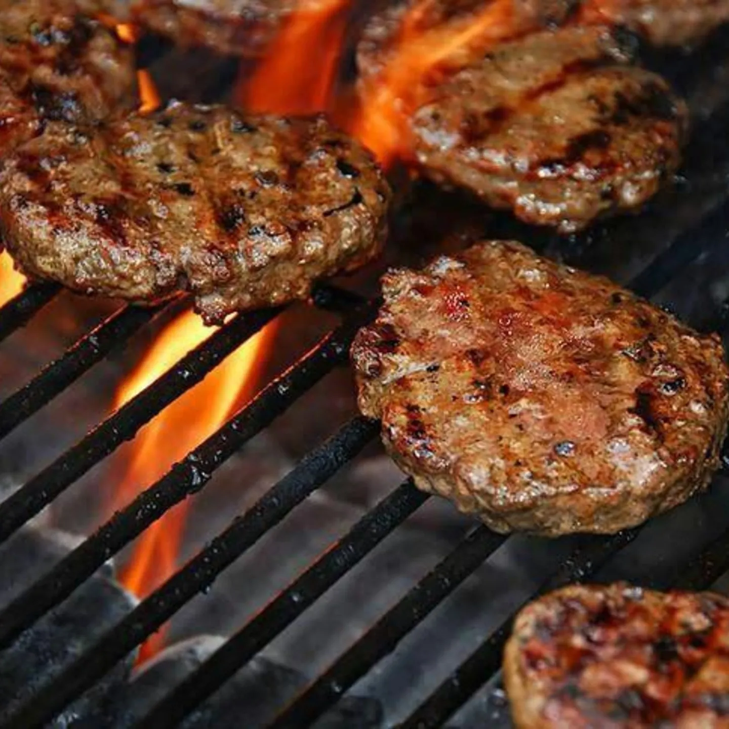 Grilled hamburger meat