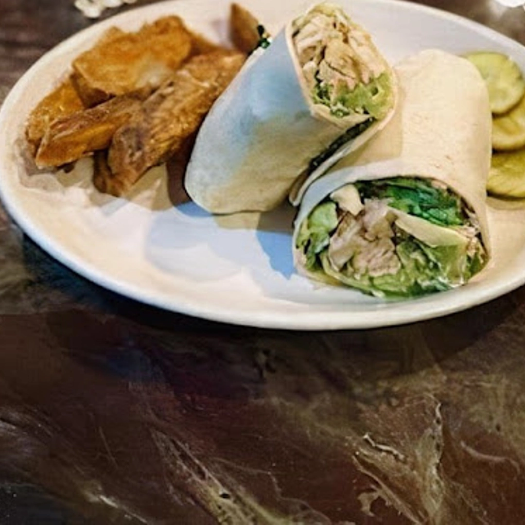Chicken wrap and spyce chicken wings 