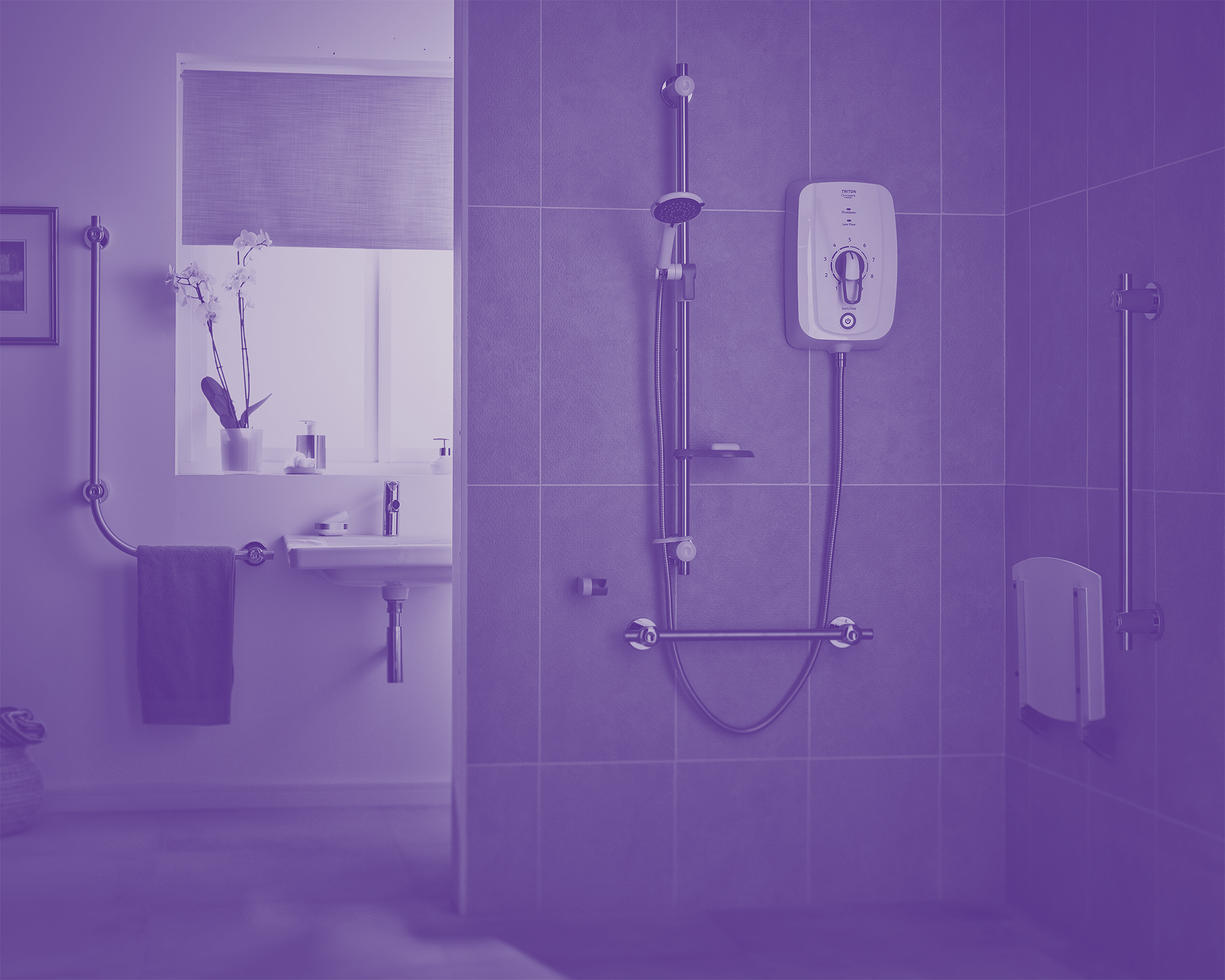 An accessible bathroom designed by KSOT.