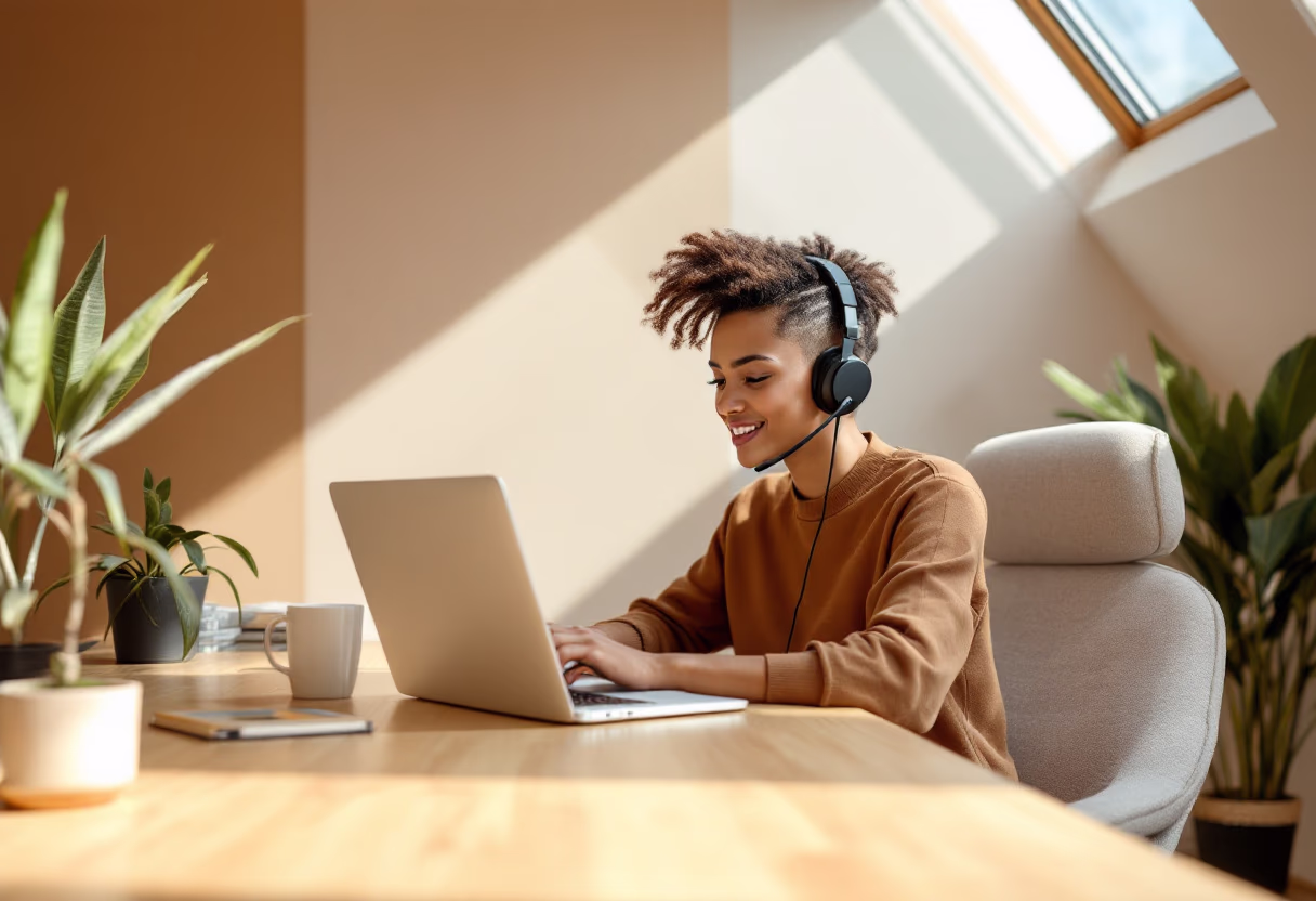 image of customer service representative at work for a financial advisor