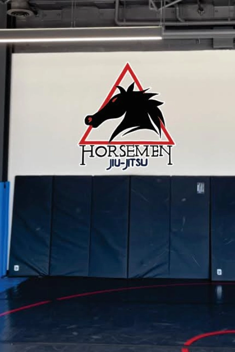 Gymnasium at Horsemen Brazilian Jiu Jitsu, showcasing a spacious training area for martial arts in New Freedom, PA.